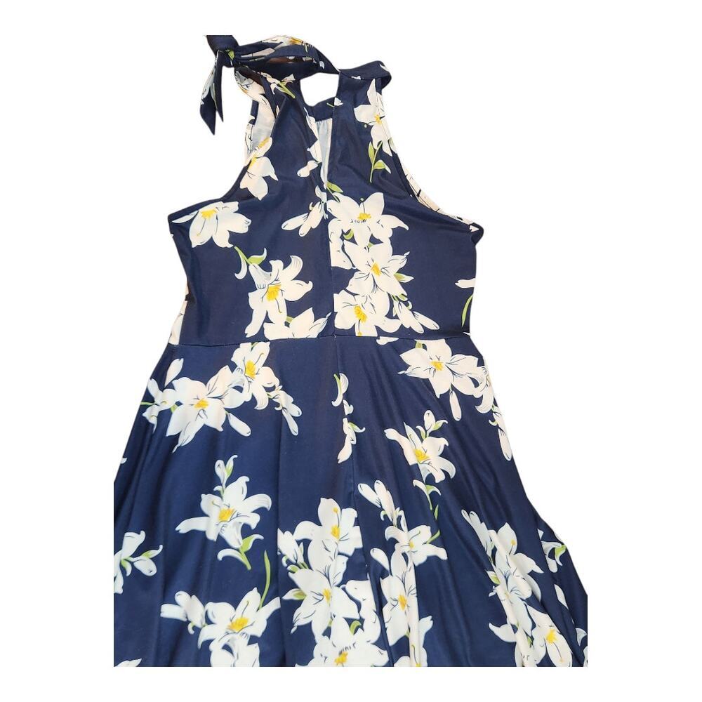 Ouges Womens Dress Sz Large Halter Sleeveless Flo… - image 7